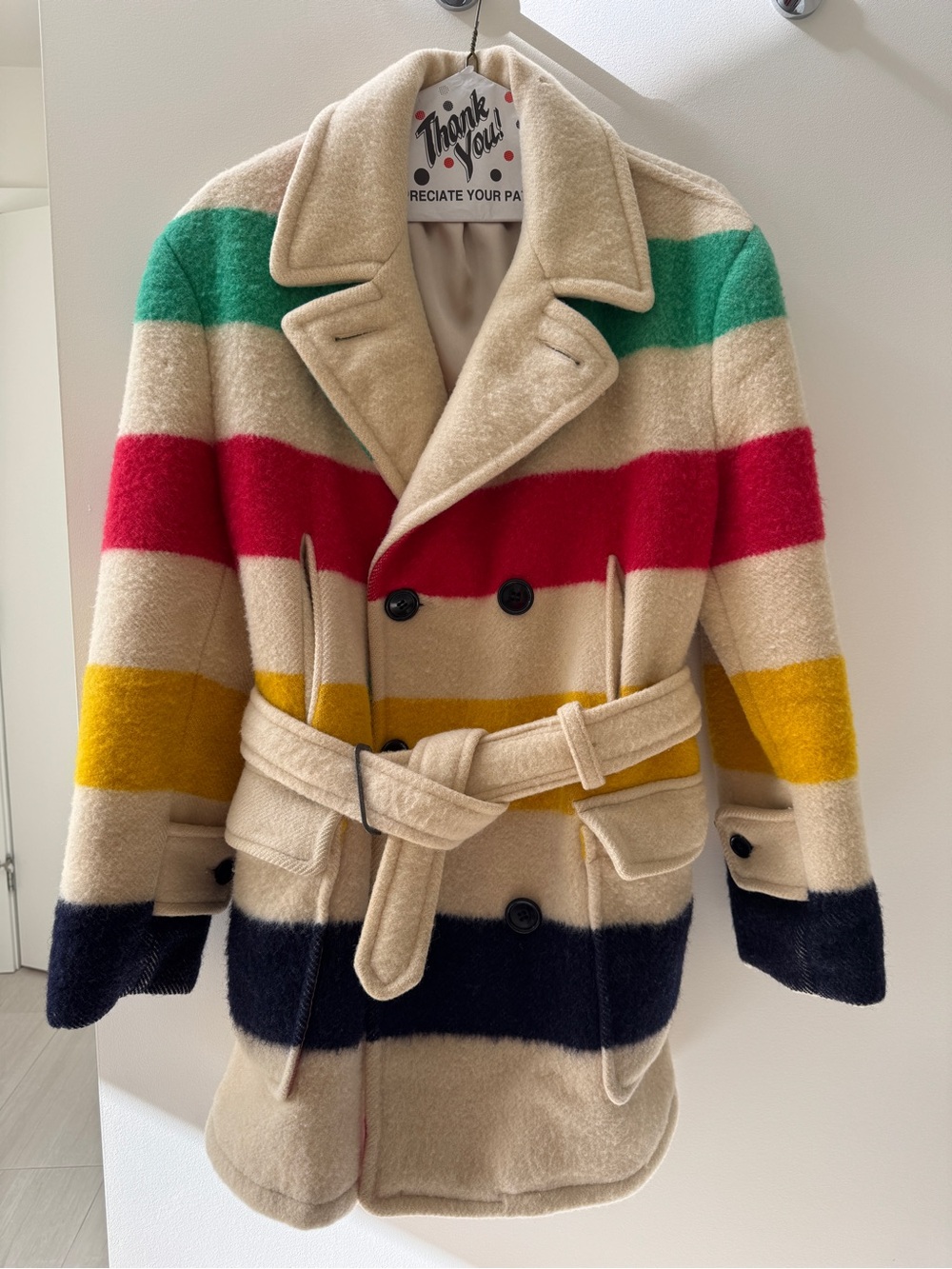 Vintage Hudson’s Bay Company Point Blanket wool coat.